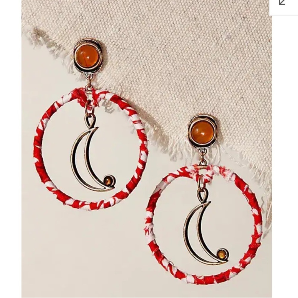 Free People Time Will Tell Hoop Earrings NWT